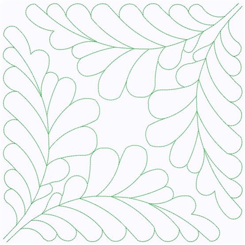 Leaf Square Machine Embroidery Design