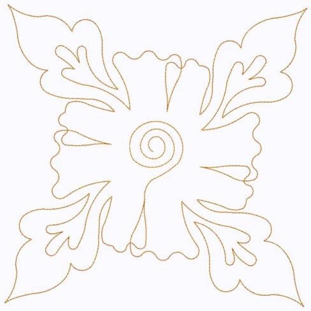 Picture of Poppy Outline Machine Embroidery Design