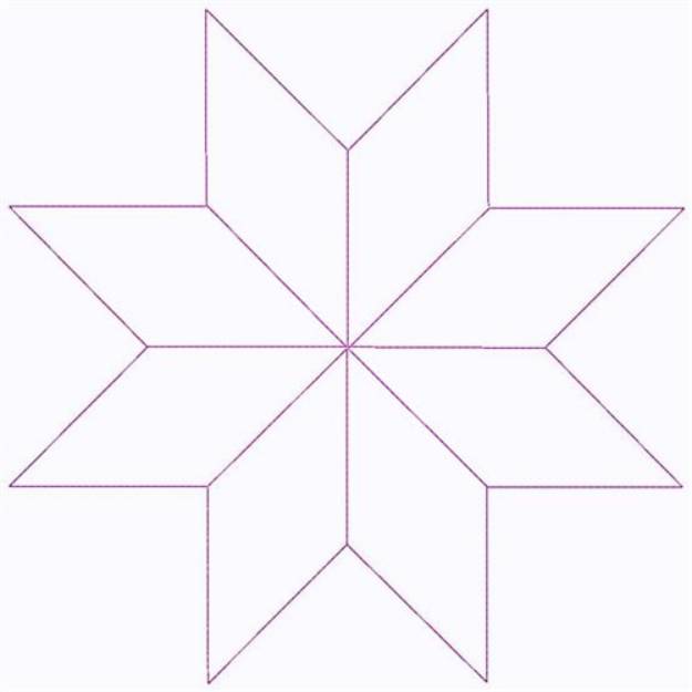 Picture of Diamond Star Outline Machine Embroidery Design
