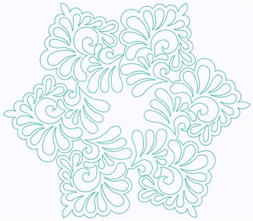 Leaf Swirl Machine Embroidery Design