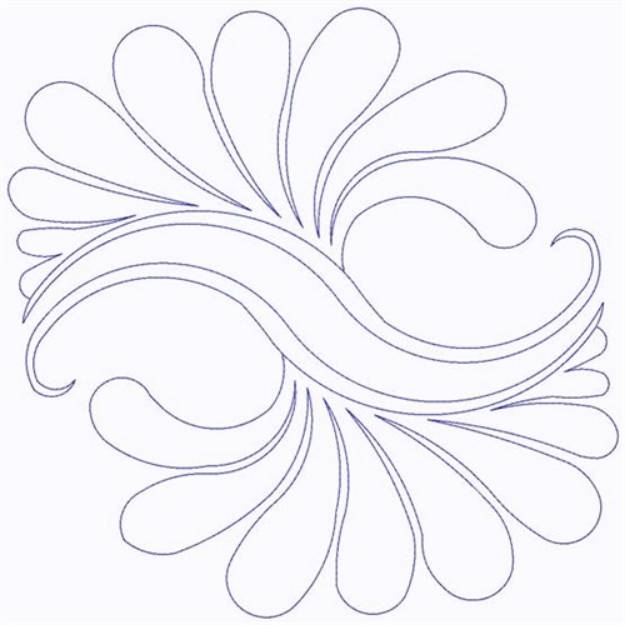 Picture of Splash Outline Machine Embroidery Design