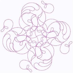 Picture of Feather Flurry Swirl Machine Embroidery Design