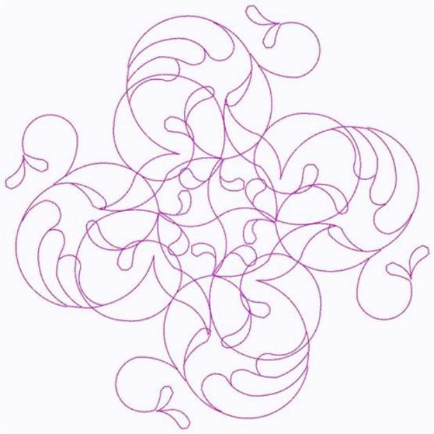 Picture of Feather Flurry Swirl Machine Embroidery Design
