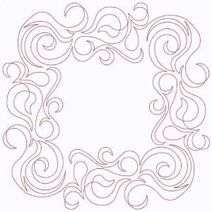 Picture of Curly Border Machine Embroidery Design