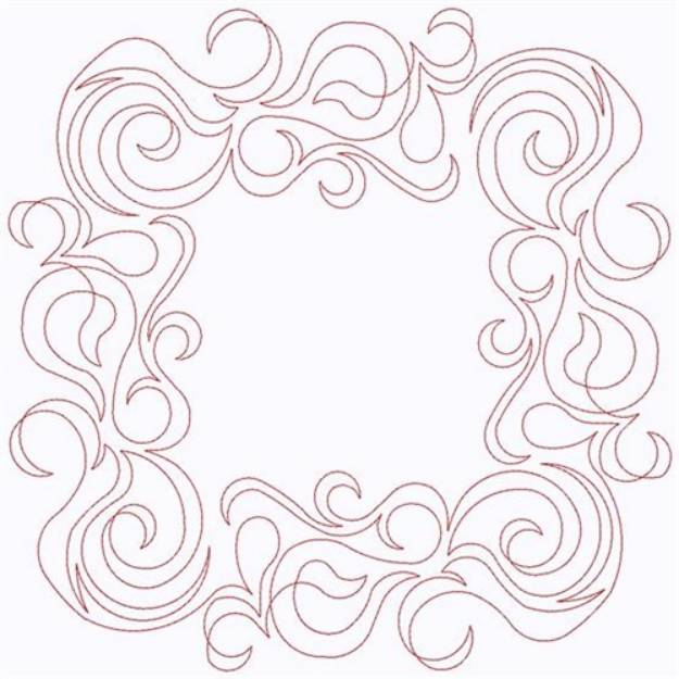 Picture of Curly Border Machine Embroidery Design