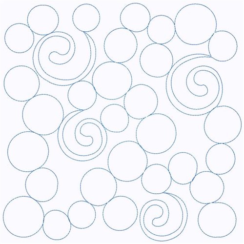 Swirly Circles Machine Embroidery Design