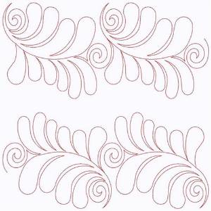 Picture of Swirly Feathers Machine Embroidery Design