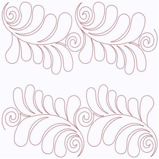 Picture of Swirly Feathers Machine Embroidery Design