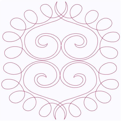 Curly Hearts Machine Embroidery Design