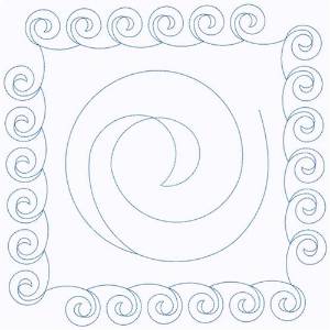 Picture of Curly Square Machine Embroidery Design