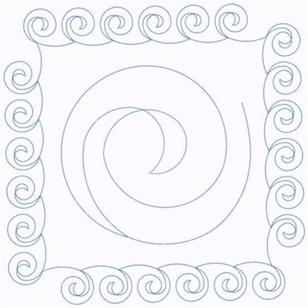 Picture of Curly Square Machine Embroidery Design