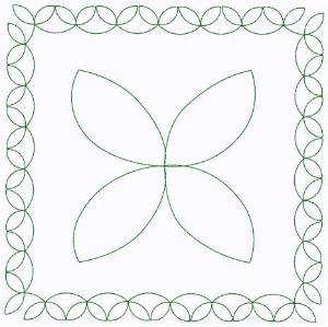 Picture of Leaves Square Machine Embroidery Design