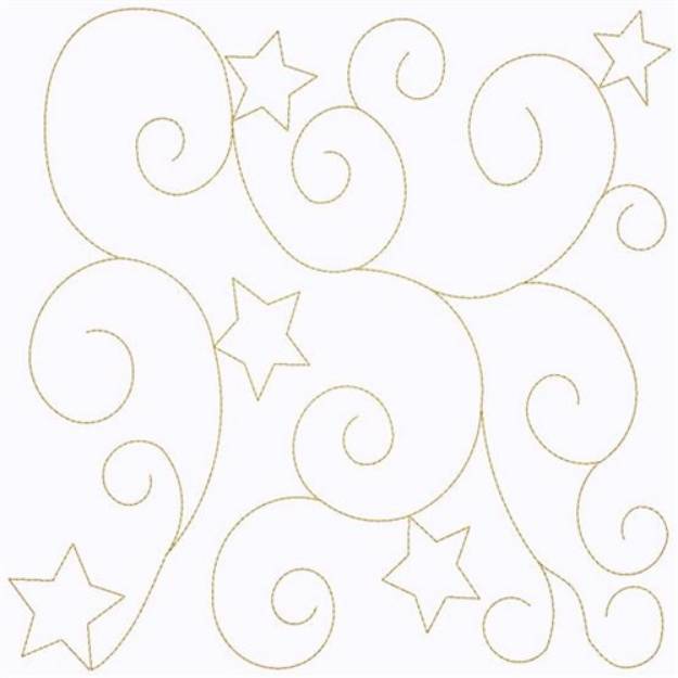 Picture of Swirl Of Stars Machine Embroidery Design