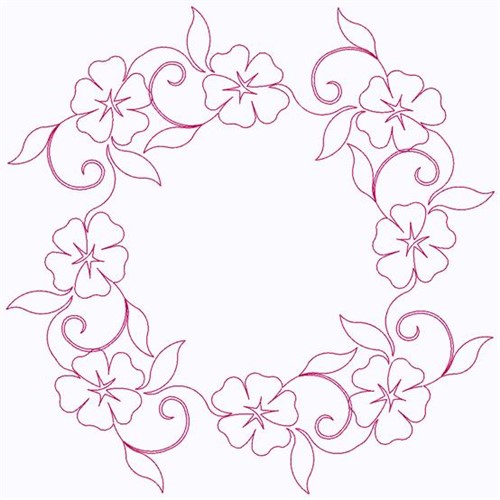 Pansy Circle Machine Embroidery Design