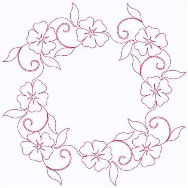 Picture of Pansy Circle Machine Embroidery Design