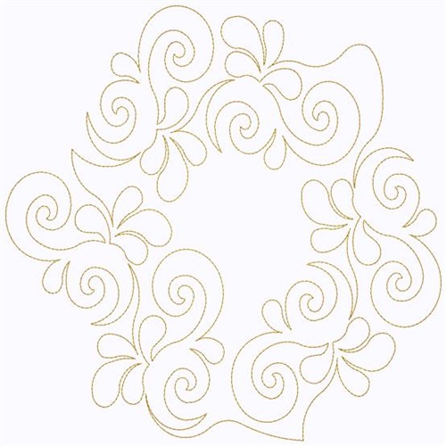 Feather Circle Swirl Machine Embroidery Design