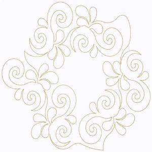 Picture of Feather Circle Swirl Machine Embroidery Design