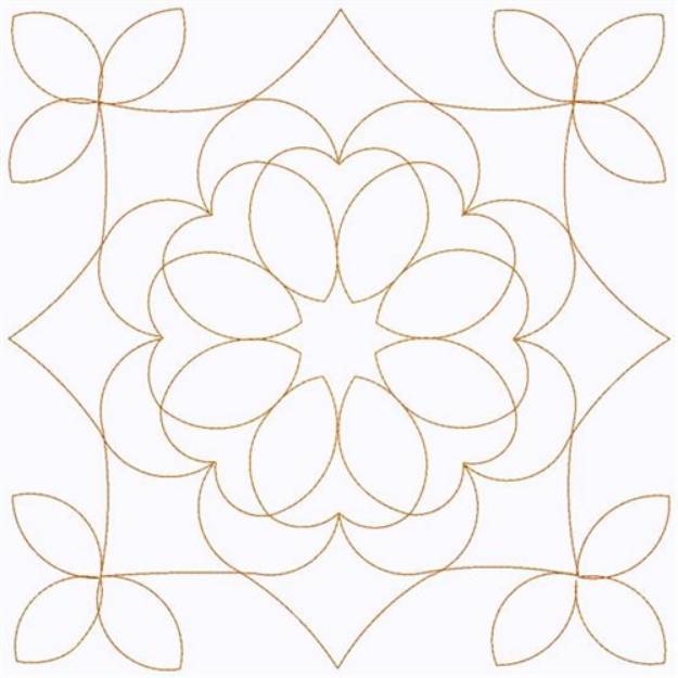 Picture of Flower Square Machine Embroidery Design