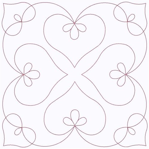 Swirl Of Hearts Machine Embroidery Design