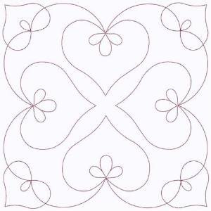 Picture of Swirl Of Hearts Machine Embroidery Design