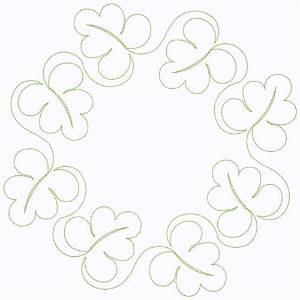 Picture of Leaf Circle Machine Embroidery Design