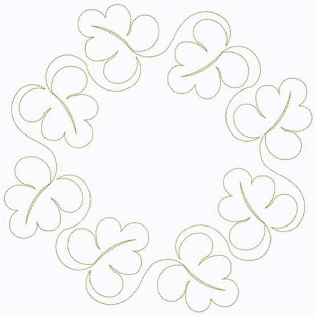 Picture of Leaf Circle Machine Embroidery Design