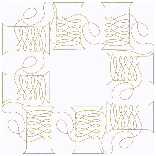 Swirly Spools Of Thread Machine Embroidery Design