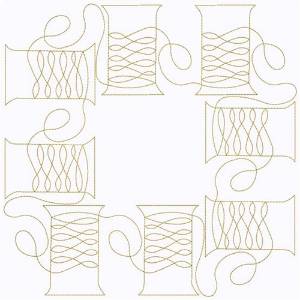 Picture of Swirly Spools Of Thread Machine Embroidery Design