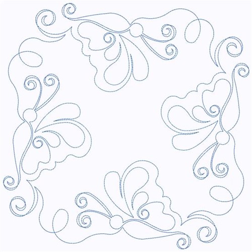 Swirl Of Butterflies Machine Embroidery Design