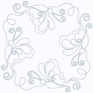 Picture of Swirl Of Butterflies Machine Embroidery Design