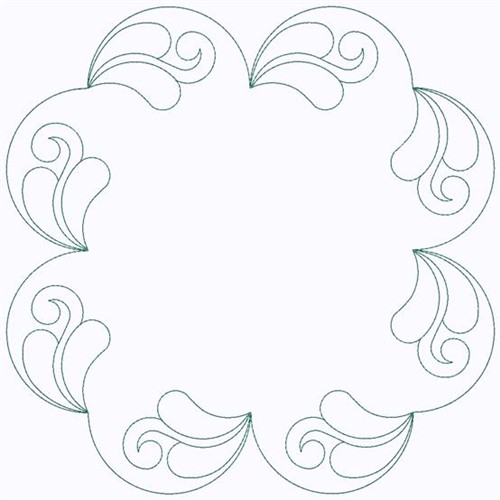 Feather Circle Machine Embroidery Design