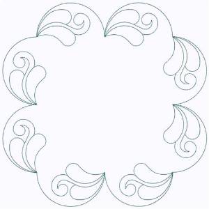 Picture of Feather Circle Machine Embroidery Design