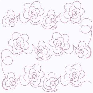Picture of String Of Flowers Machine Embroidery Design
