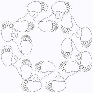 Picture of Bear Prints Machine Embroidery Design