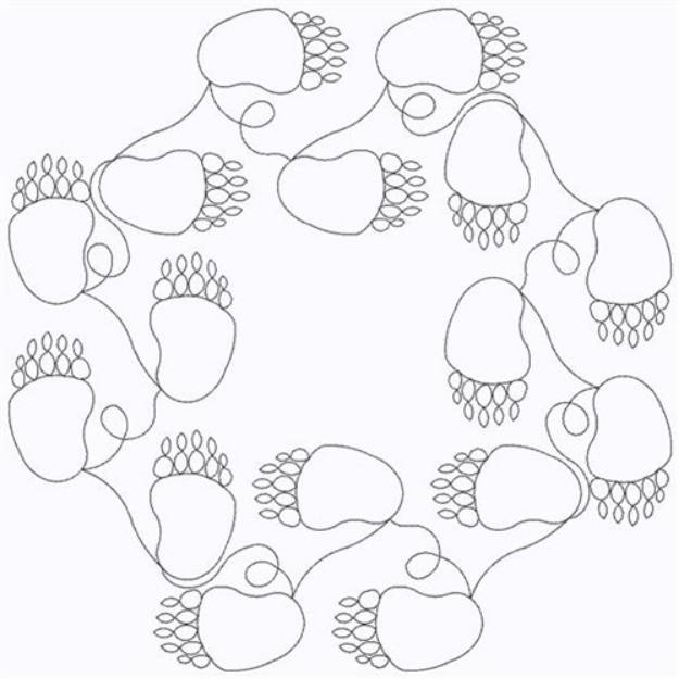 Picture of Bear Prints Machine Embroidery Design
