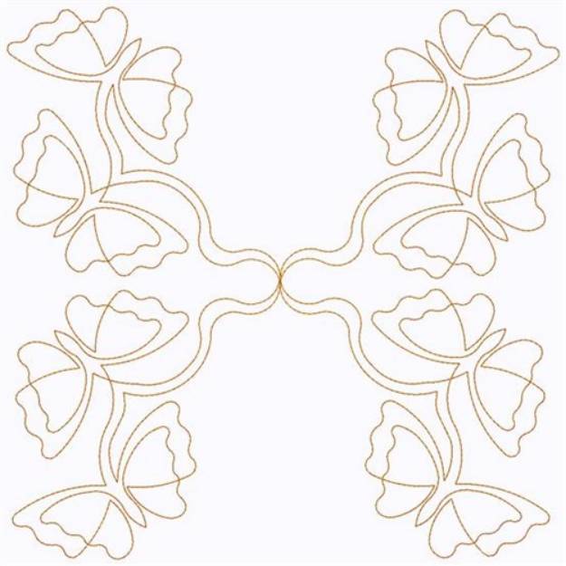 Picture of String Of Butterflies Machine Embroidery Design