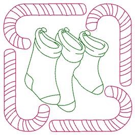 Stockings Machine Embroidery Design