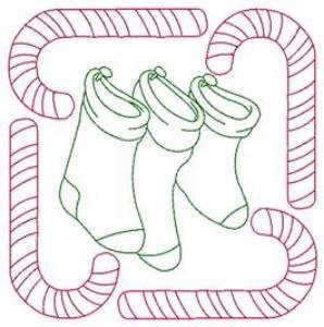 Picture of Stockings Machine Embroidery Design