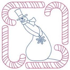 Picture of Sweet Snowman Machine Embroidery Design