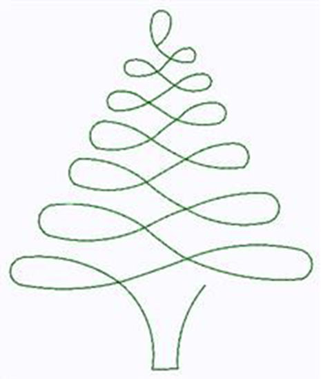 Abstract Christmas Tree Machine Embroidery Design