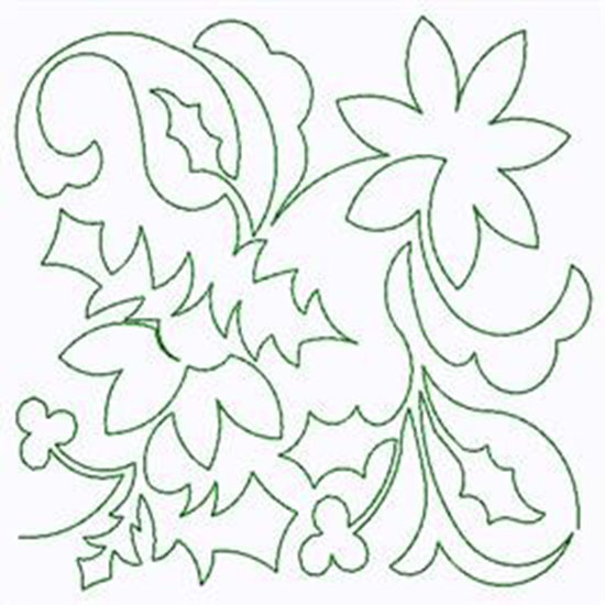Christmas Floral Machine Embroidery Design