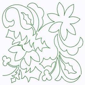 Picture of Christmas Floral Machine Embroidery Design