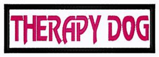 Therapy Dog Patch Machine Embroidery Design