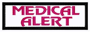 Medical Alert Patch Machine Embroidery Design