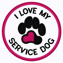 Service Dog Patch Machine Embroidery Design