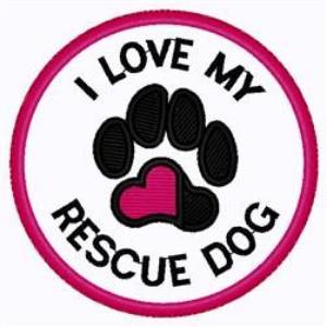 Picture of Rescue Dog Patch Machine Embroidery Design