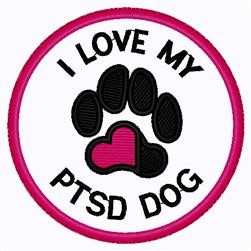 PTSD Dog Patch Machine Embroidery Design