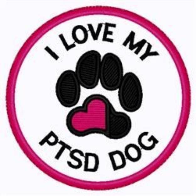 Picture of PTSD Dog Patch Machine Embroidery Design
