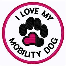 Mobility Dog Patch Machine Embroidery Design