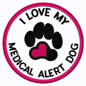 Picture of Medical Alert Dog Patch Machine Embroidery Design